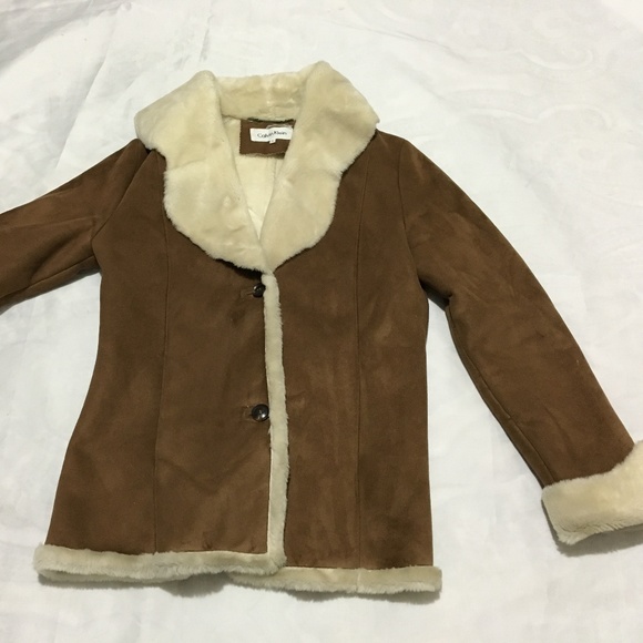 calvin klein faux suede jacket